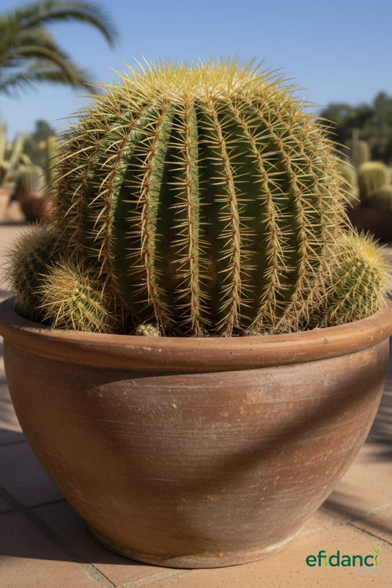 Altınfıçı kaktüsü ( Echinocactus grusonii ) 30-40 Çap