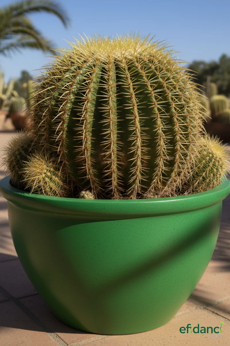 Altınfıçı kaktüsü ( Echinocactus grusonii ) 40-60 Çap